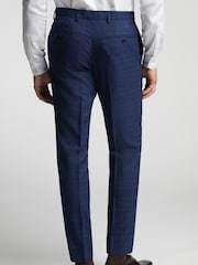 Ted Baker Blue Slim Embosshoyle Soft Check Trousers - Image 2 of 4