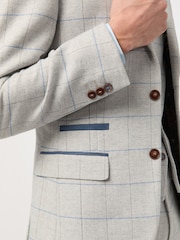 Antique Rogue Grey Powell Checks Tweed Jacket - Image 6 of 6