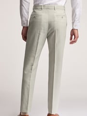 Ted Baker Green Leo Linen Slim Trousers - Image 2 of 4