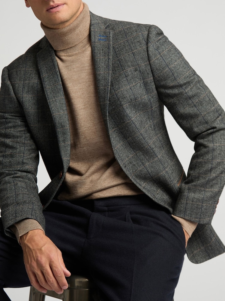 Antique Rogue Grey Emerson Herringbone Jacket - Image 8 of 8