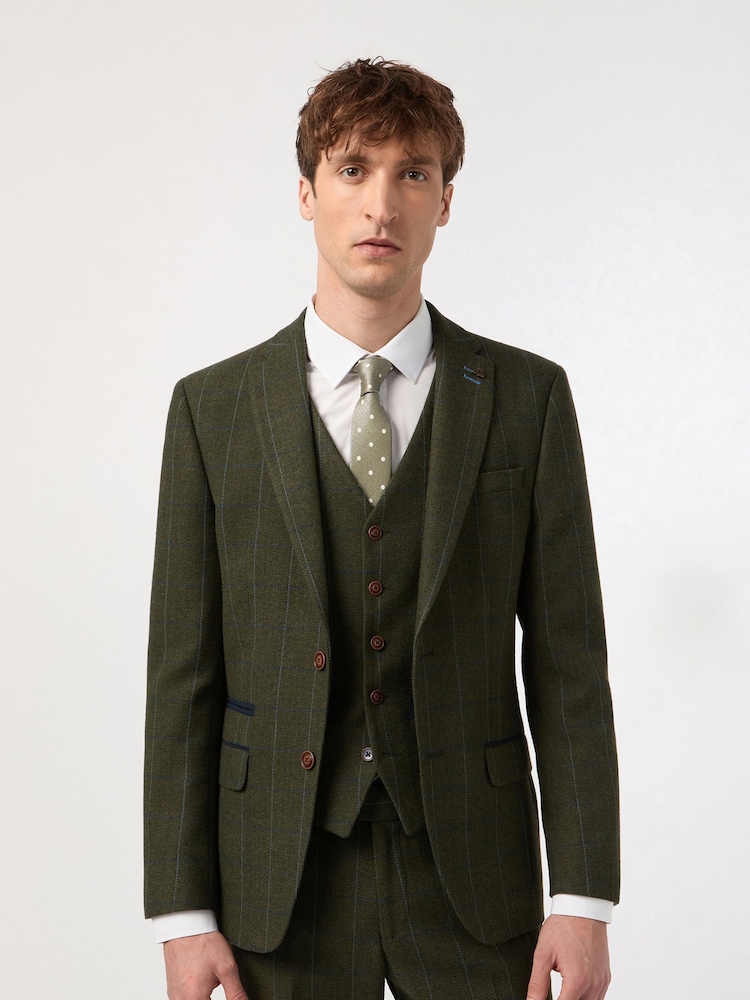 Antique Rogue Green And Blue Hooper Check Jacket - Image 1 of 6