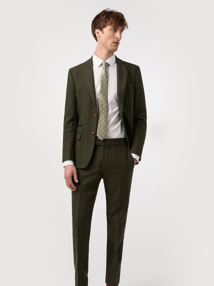 Antique Rogue Green And Blue Hooper Check Jacket - Image 4 of 6