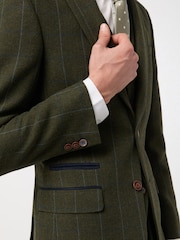 Antique Rogue Green And Blue Hooper Check Jacket - Image 6 of 6