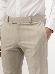 Antique Rogue Cream Putty Check Trousers - Image 2 of 3