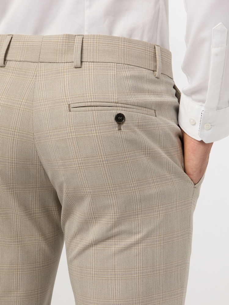 Antique Rogue Cream Putty Check Trousers - Image 3 of 3