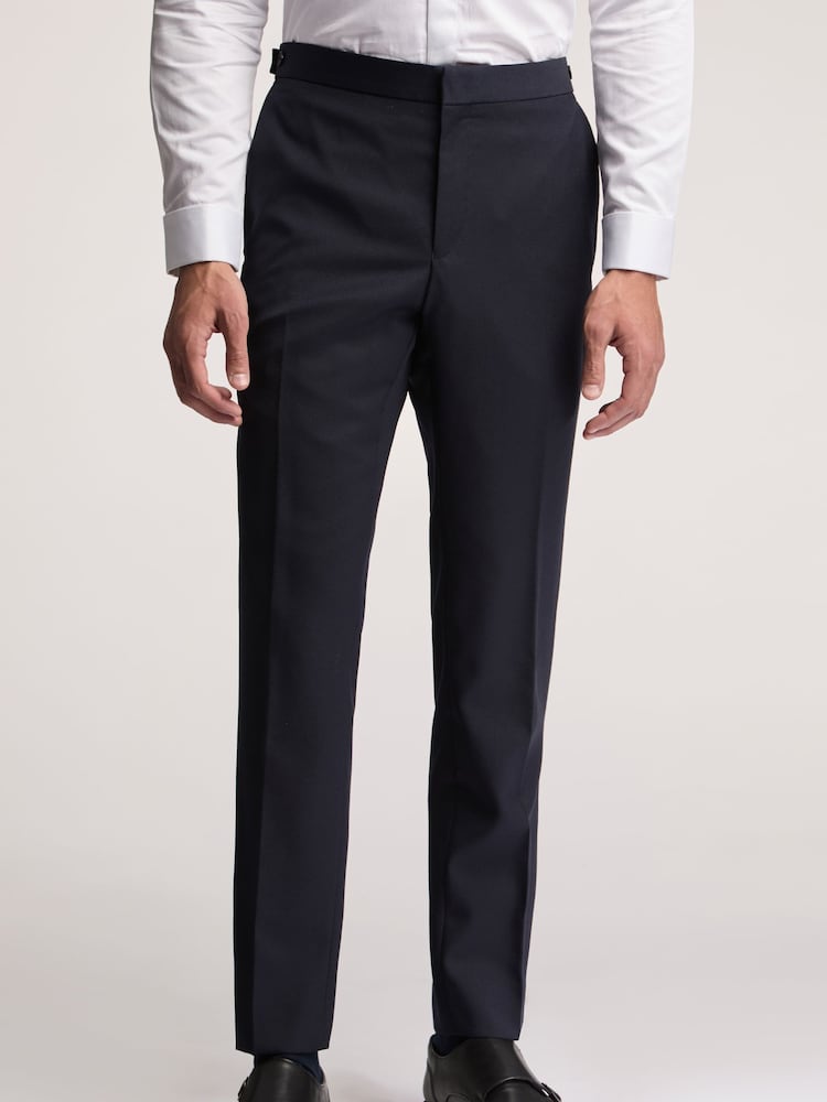Ted Baker Blue Breen Tuxedo Slim Trousers - Image 1 of 3