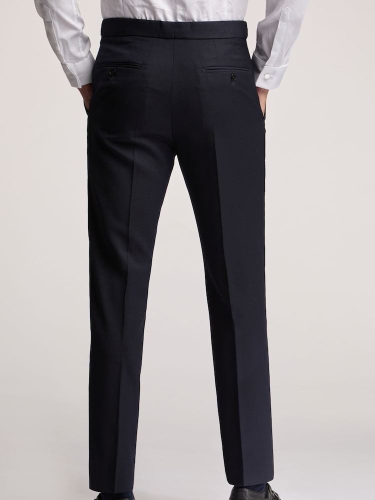 Ted Baker Blue Breen Tuxedo Slim Trousers - Image 2 of 3 Ted Baker Blue Breen Tuxedo Slim Trousers - Image 2 of 3