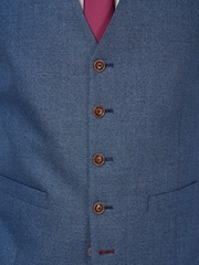 Antique Rogue Blue WS Blake Texture Waistcoat - Image 2 of 2
