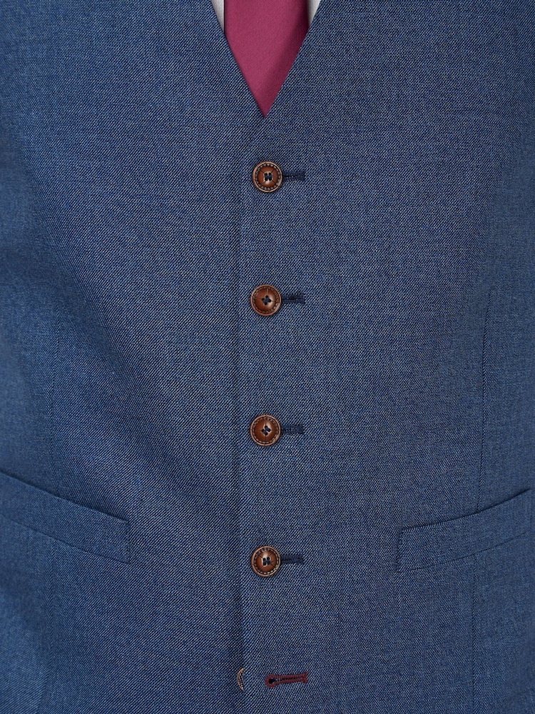 Antique Rogue Blue WS Blake Texture Waistcoat - Image 2 of 2 Antique Rogue Blue WS Blake Texture Waistcoat - Image 2 of 2