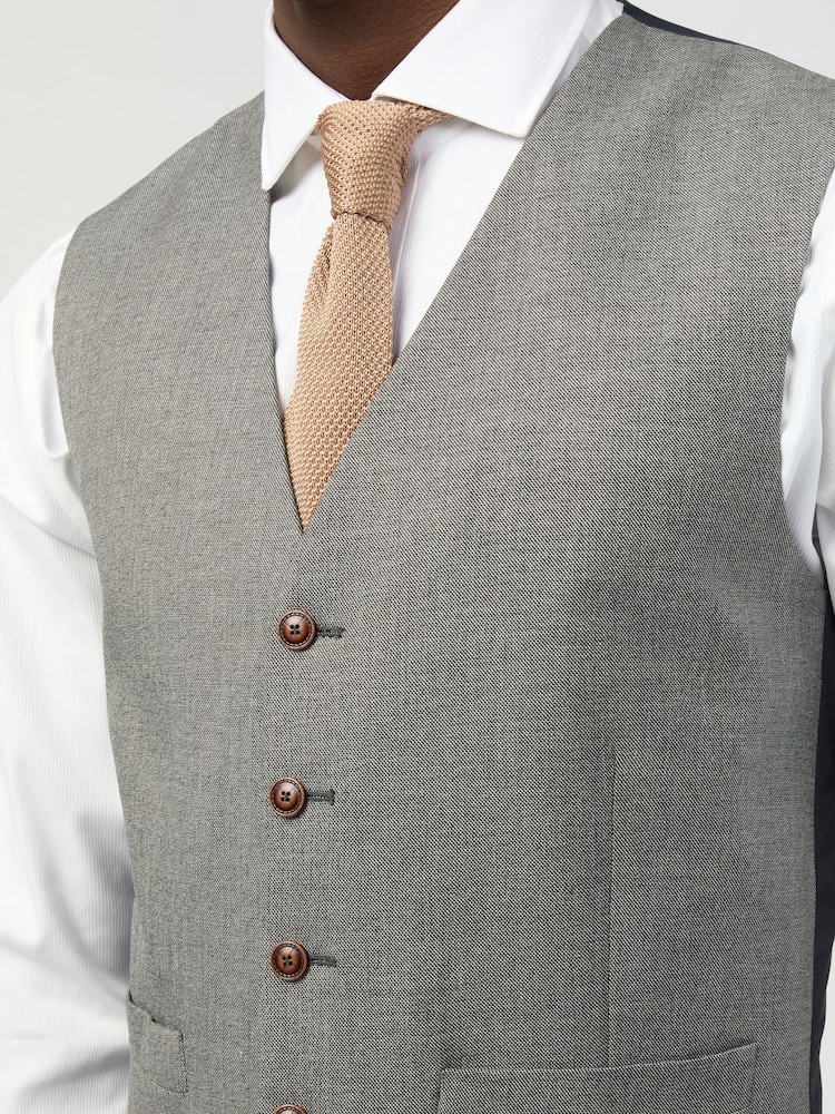 Antique Rogue Grey Blake Texture Waistcoat - Image 2 of 2