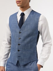 Antique Rogue Blue Check Waistcoat - Image 2 of 2