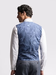Ted Baker Blue Slim Riley Ptooth Waistcoat - Image 2 of 4