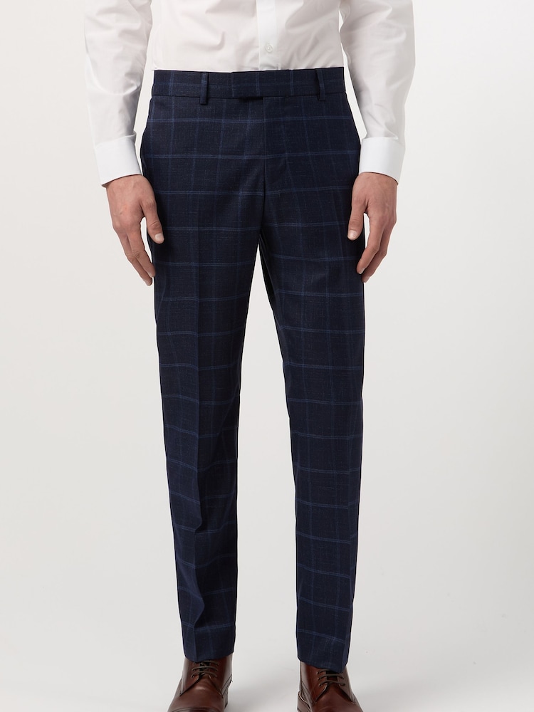 Antique Rogue Blue Check Trousers - Image 1 of 2