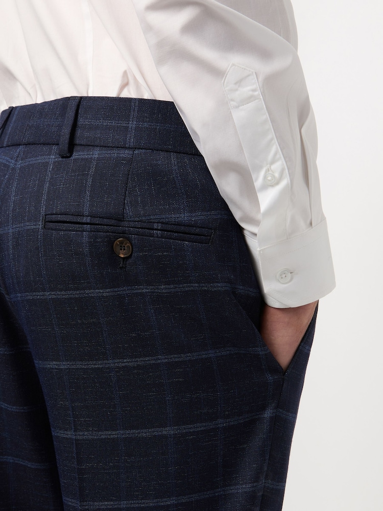 Antique Rogue Blue Check Trousers - Image 2 of 2