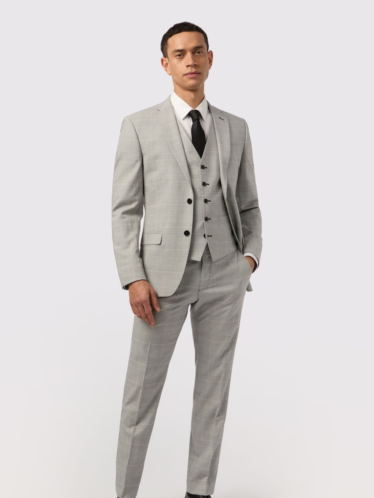 Antique Rogue Grey Check Jacket - Image 2 of 5 Antique Rogue Grey Check Jacket - Image 2 of 5