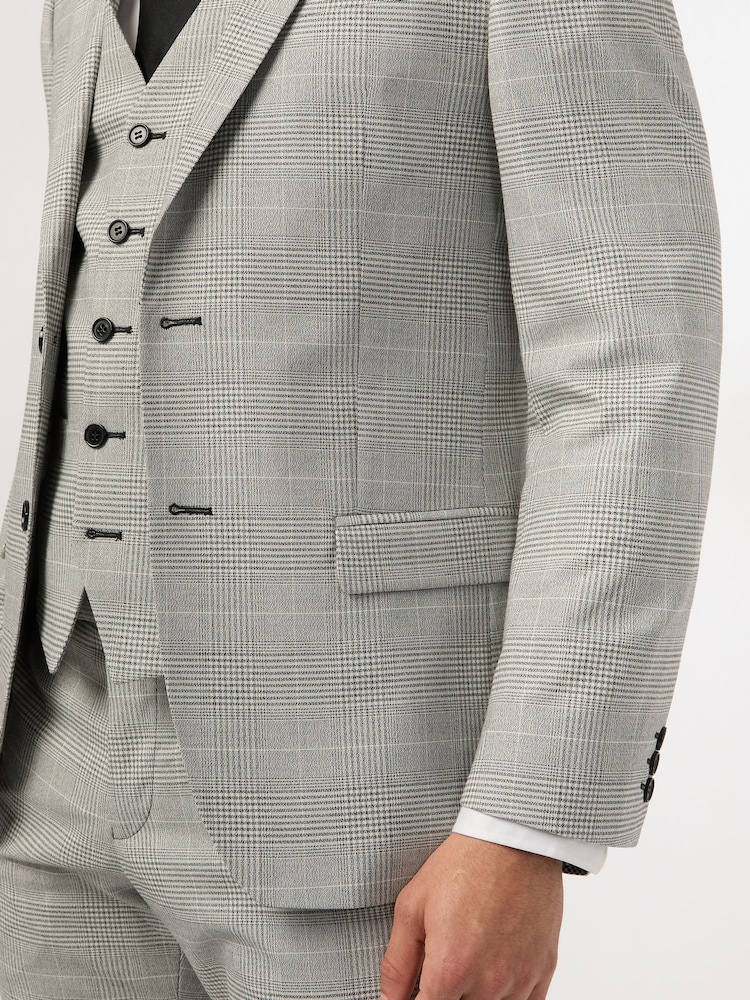 Antique Rogue Grey Check Jacket - Image 5 of 5