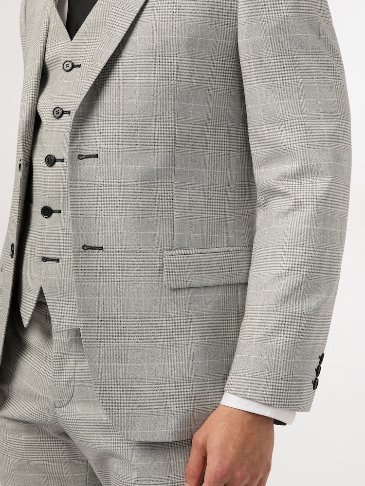 Antique Rogue Grey Check Jacket - Image 5 of 5 Antique Rogue Grey Check Jacket - Image 5 of 5