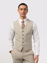 Antique Rogue Cream Putty Check Waistcoat - Image 1 of 2