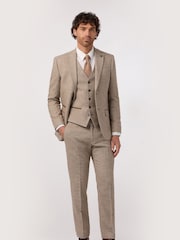 Antique Rogue Natural Herringbone Tweed Jacket - Image 3 of 5