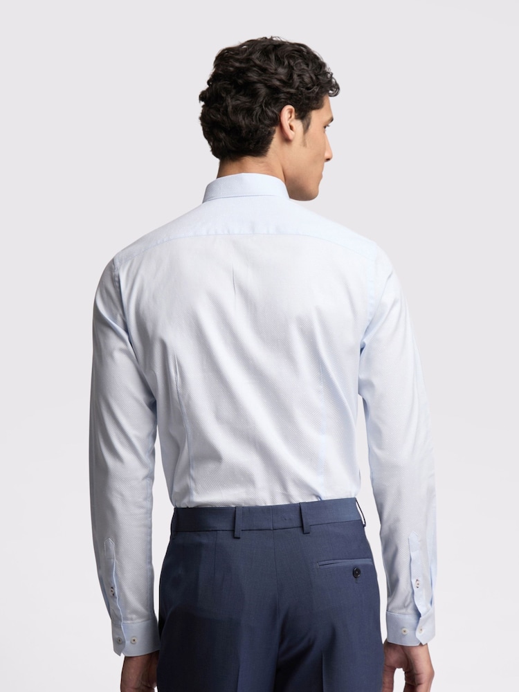 Ted Baker Blue Maine Micro Geo Slim Shirt - Image 2 of 3