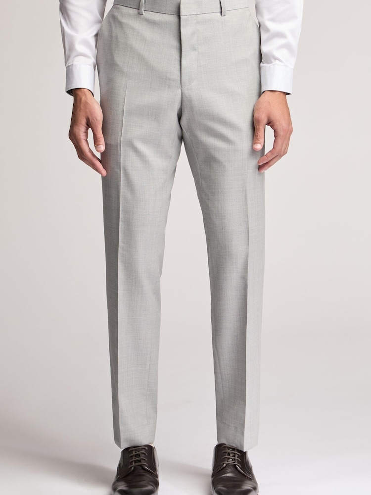 Ted Baker Grey Slim Lowry Sharkskin Trousers - Image 1 of 3