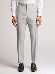 Ted Baker Grey Slim Lowry Sharkskin Trousers - Image 2 of 3