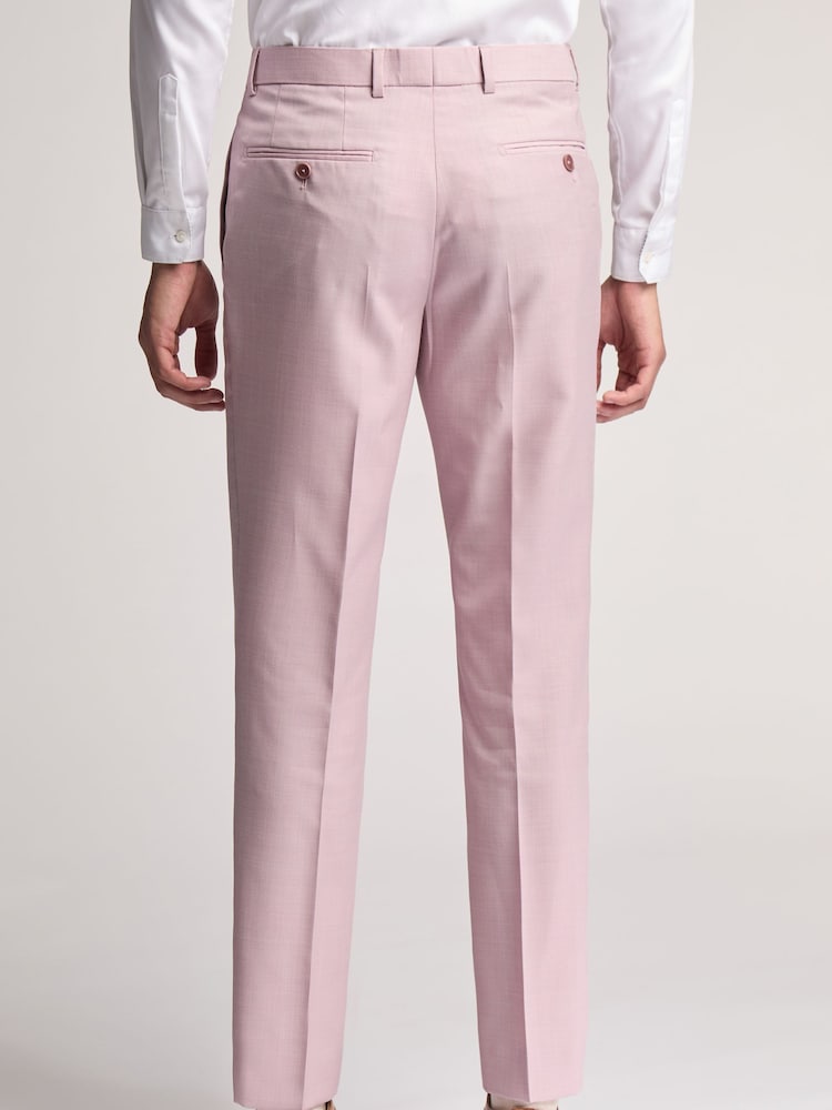 Ted Baker Pink Slim Burra Rose Sharkskin Trousers - Image 2 of 3