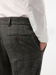 Antique Rogue Grey Emerson Herringbone Trousers - Image 2 of 2
