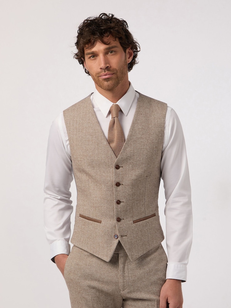 Antique Rogue Natural Tweed Waistcoat - Image 1 of 2 Antique Rogue Natural Tweed Waistcoat - Image 1 of 2