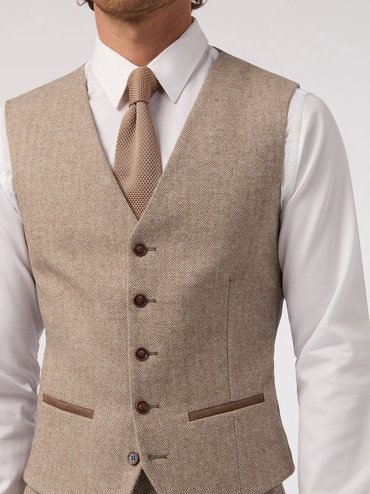Antique Rogue Natural Tweed Waistcoat - Image 2 of 2