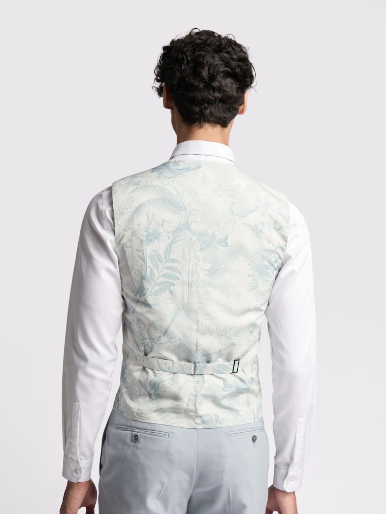 Ted Baker Pink Slim Burra Rose Sharkskin Waistcoat - Image 2 of 2