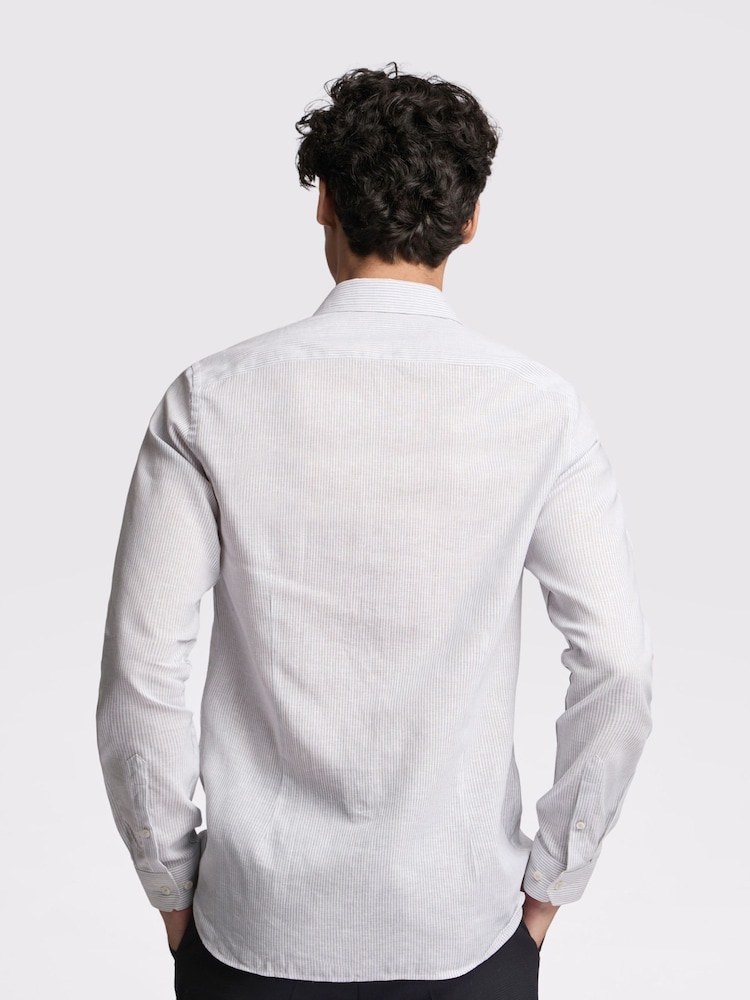 Ted Baker Blue Slim Kay Duckegg Stripe Shirt - Image 2 of 4