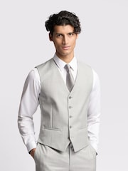 Ted Baker Grey Slim Lowry Sharkskin Waistcoat - Image 1 of 4