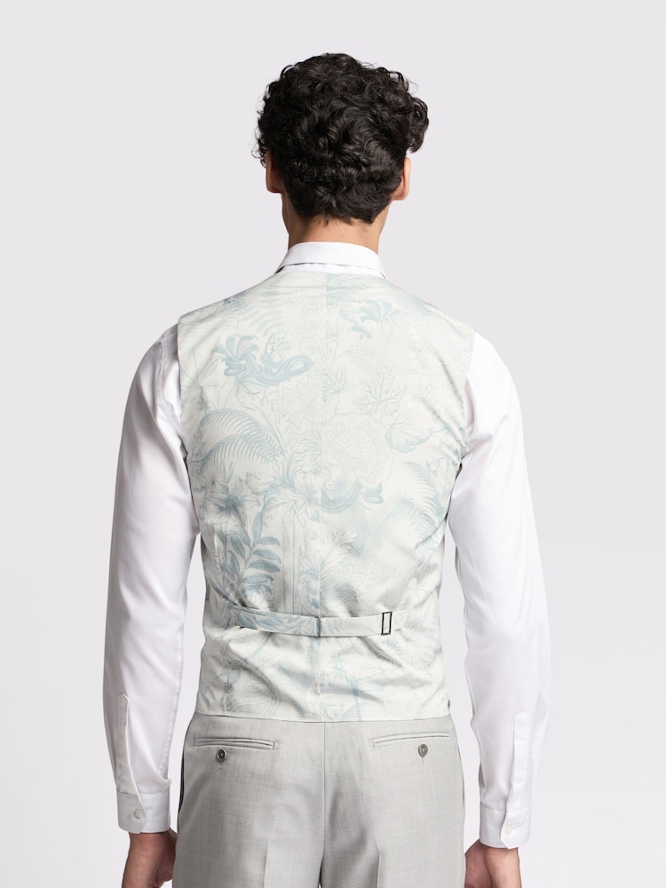 Ted Baker Grey Slim Lowry Sharkskin Waistcoat - Image 2 of 4