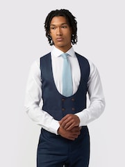 Antique Rogue Blue Blake Texture Waistcoat - Image 1 of 2