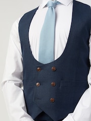 Antique Rogue Blue Blake Texture Waistcoat - Image 2 of 2
