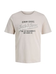 JACK & JONES Brown 3 Pack Short Sleeve Printed T-Shirts - Image 2 of 4