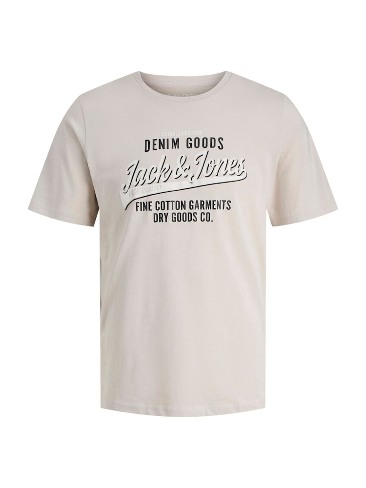 JACK & JONES Brown 3 Pack Short Sleeve Printed T-Shirts - Image 2 of 4
