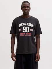 JACK & JONES Brown 3 Pack Short Sleeve Printed T-Shirts - Image 5 of 9