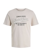 JACK & JONES Brown 3 Pack Short Sleeve Printed T-Shirts - Image 7 of 9