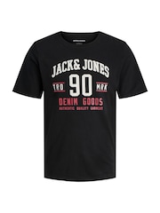 JACK & JONES Brown 3 Pack Short Sleeve Printed T-Shirts - Image 9 of 9