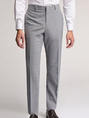 Ted Baker Grey Slim Bredon Check Trousers - Image 1 of 3