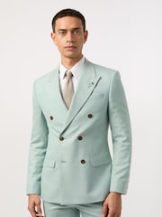 Antique Rogue Blue Slim Seafoam Texture DB Jacket - Image 1 of 3
