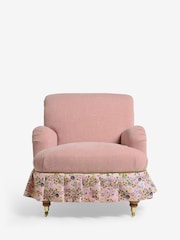 Cath Kidston Rose Thread Pink Chenille With Tiny Town Frill Lilly Accent Chair - Image 1 of 8