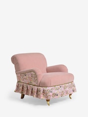 Cath Kidston Rose Thread Pink Chenille With Tiny Town Frill Lilly Accent Chair - Image 2 of 8