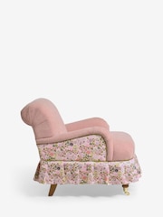 Cath Kidston Rose Thread Pink Chenille With Tiny Town Frill Lilly Accent Chair - Image 3 of 8