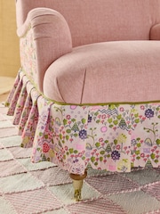 Cath Kidston Rose Thread Pink Chenille With Tiny Town Frill Lilly Accent Chair - Image 7 of 8