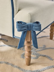 Cath Kidston Canvas Cream Chenille Chair Rodeo Accent Chair - Image 2 of 8