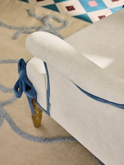Cath Kidston Canvas Cream Chenille Chair Rodeo Accent Chair - Image 3 of 8