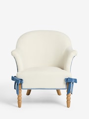 Cath Kidston Canvas Cream Chenille Chair Rodeo Accent Chair - Image 6 of 8
